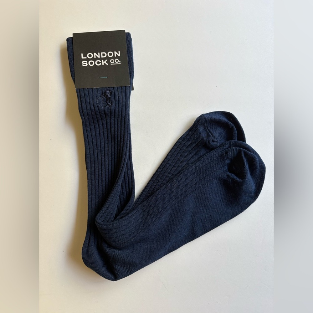 London sock company Men's Navy Dress Socks luxury cotton